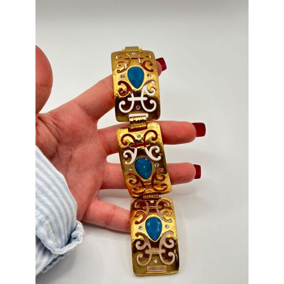 Brighton Versailles Jupiter Gold-Tone Bracelet With Blue Stones & Crystal Accent - Picture 8 of 10